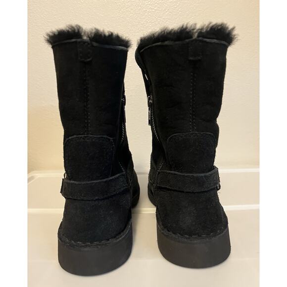 UGG Lined Boots Black Aveline Harness Strap Suede Womens Size US 5/EU 36 1112469 - Picture 4 of 13